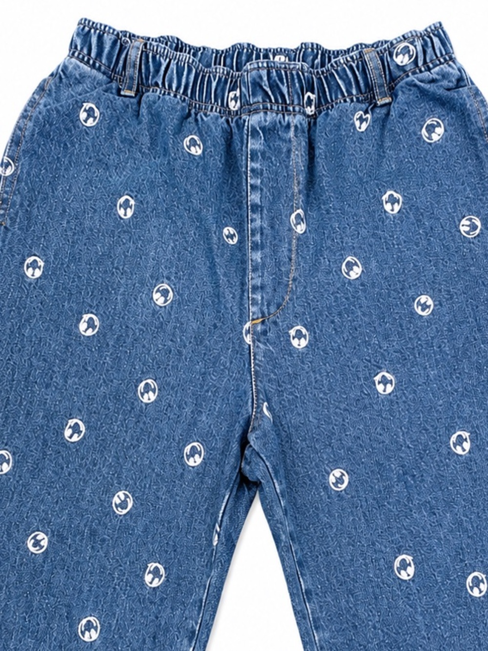 BDG Urban Outfitters Smiley Face Embroidered Denim Elastic Jogger Jeans Size M